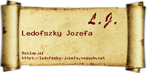 Ledofszky Jozefa névjegykártya